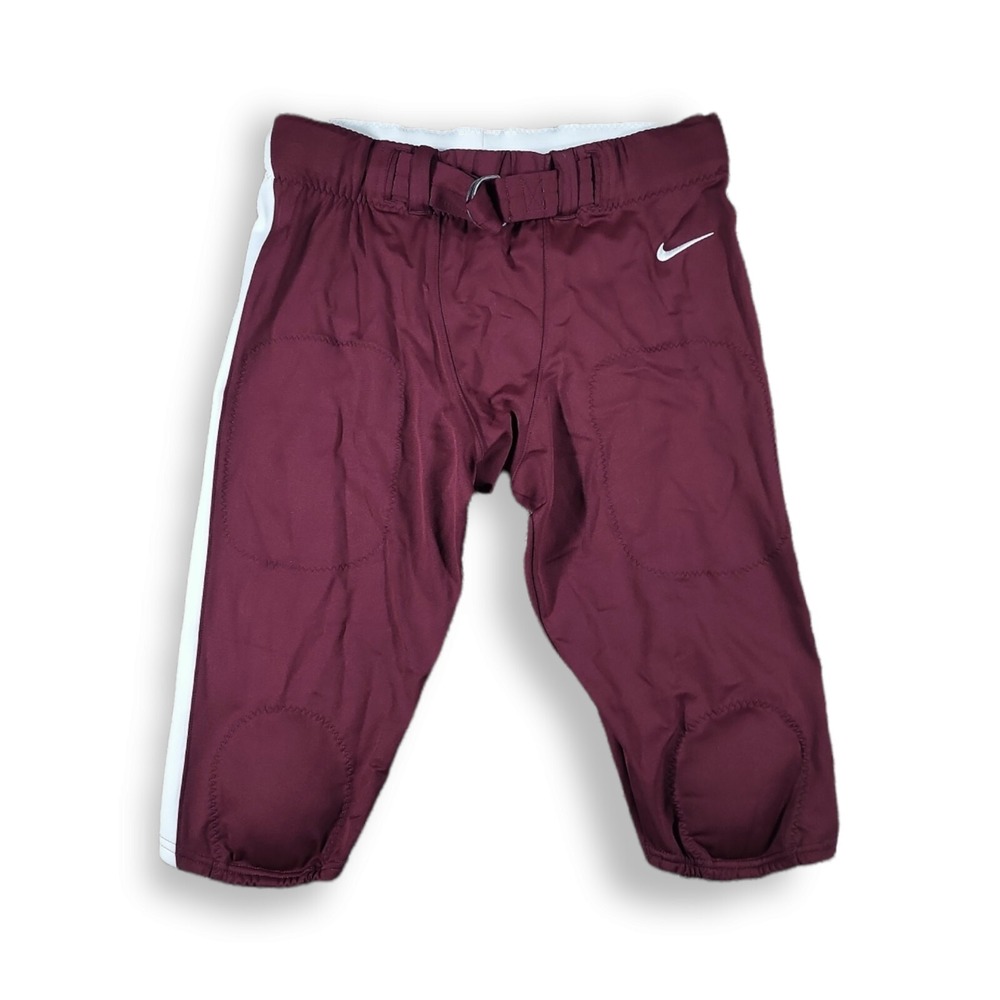 Nike Vapor Untouchable Football Pants Built In Belt Maroon Men's Size XL